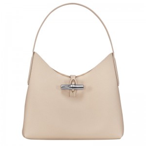 Longchamp Le Roseau M Hobo Bag Paper | 49286-BOQR