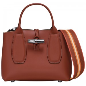 Longchamp Le Roseau S Handbag Mahogany | 083-PBRMAI