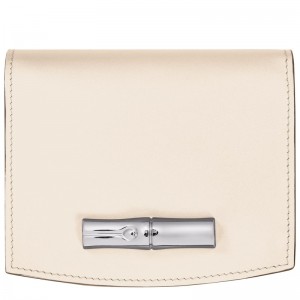 Longchamp Le Roseau Wallet Ecru | 29760-QROG