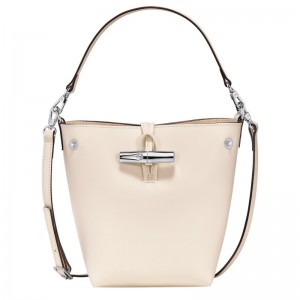 Longchamp Le Roseau Xs Bucket Bag Ecru | 19328-JUWT