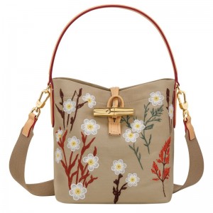 Longchamp Le Roseau Xs Bucket Bag Oat | 51746-BETO