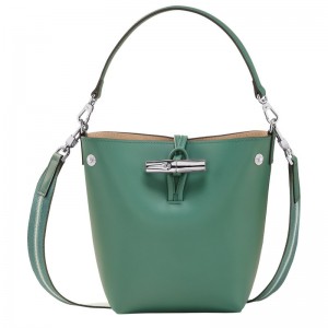 Longchamp Le Roseau Xs Bucket Bag Sage | 38471-PAUX