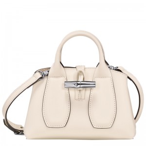 Longchamp Le Roseau Xs Handbag Ecru | 19068-AVOT