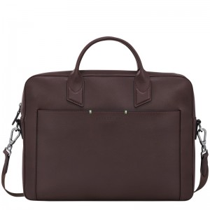 Longchamp Longchamp Sur Seine M Briefcase Mocha | 351-LEWOAF