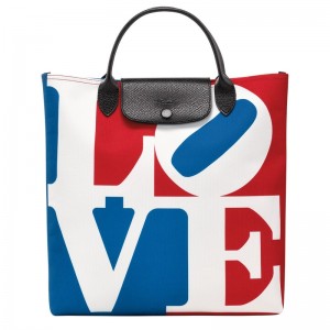 Longchamp Longchamp X Robert Indiana L Handbag Beyaz | 07254-KXRA