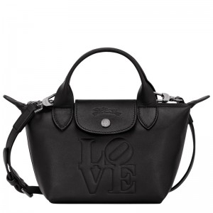 Longchamp Longchamp X Robert Indiana Xs Handbag Siyah | 57240-RFHU