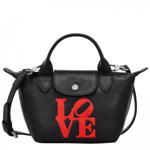 Longchamp Longchamp X Robert Indiana Xs Handbag Siyah | 045-NDWYJC