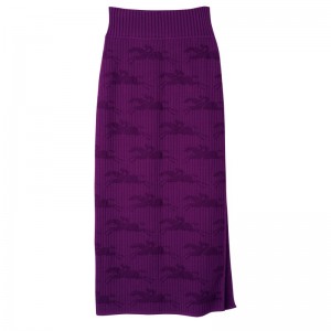 Longchamp Midi Skirt Violet | 57043-VAYE