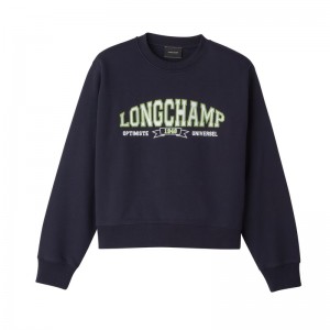 Longchamp Sweatshirt Lacivert | 74985-ZOKD