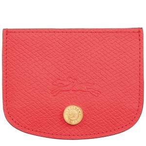 Longchamp Épure Card Holder Strawberry | 83256-RLMD