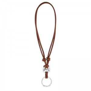 Longchamp Épure Key Ring Kahverengi | 47512-KHRB