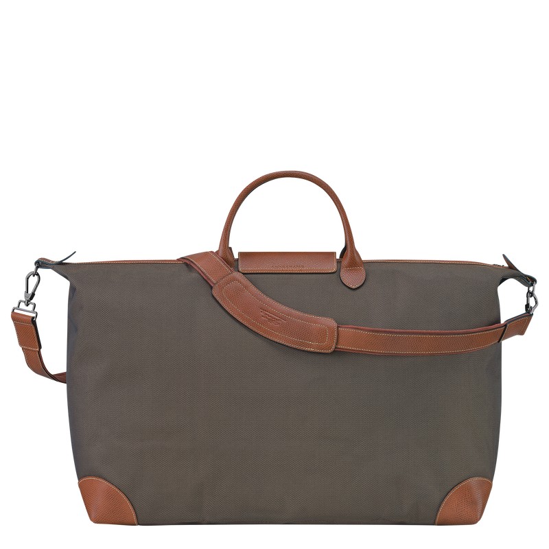 Longchamp Boxford M Travel Bag Kahverengi | 56132-YLGA