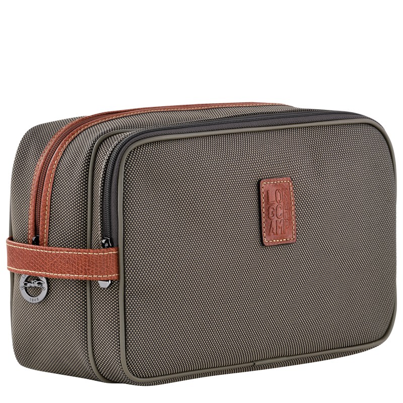 Longchamp Boxford Toiletry Case Kahverengi | 38602-HTMZ