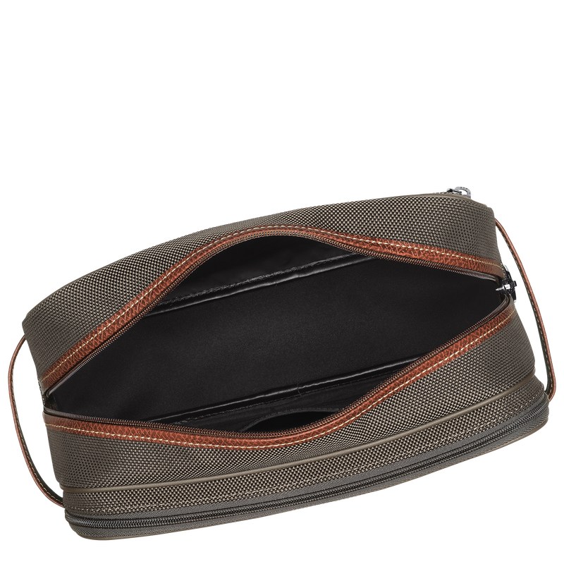 Longchamp Boxford Toiletry Case Kahverengi | 38602-HTMZ