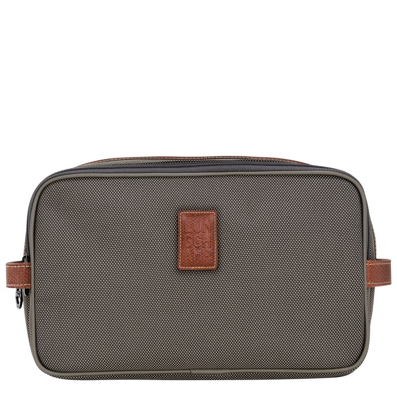 Longchamp Boxford Toiletry Case Kahverengi | 38602-HTMZ