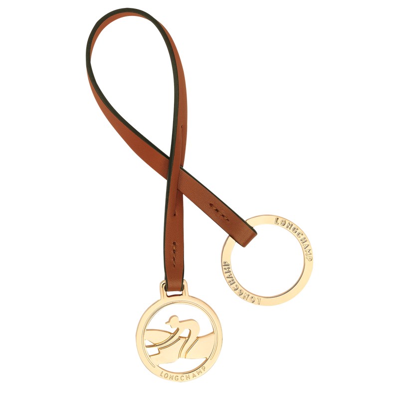 Longchamp Box-trot Key Rings Cognac | 36512-HWRJ