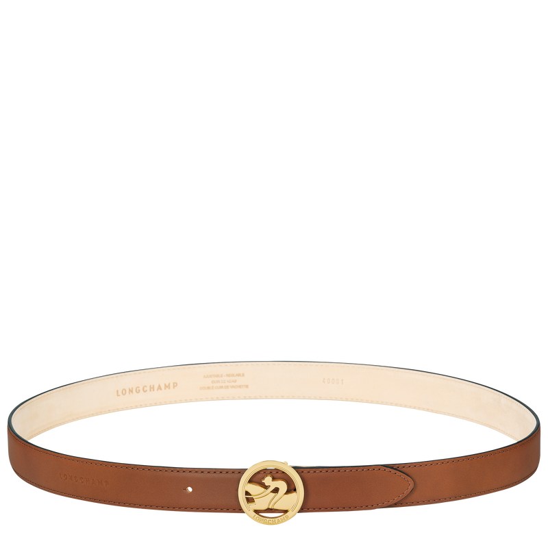 Longchamp Box-trot Ladies\' Belt Cognac | 78054-MEJC