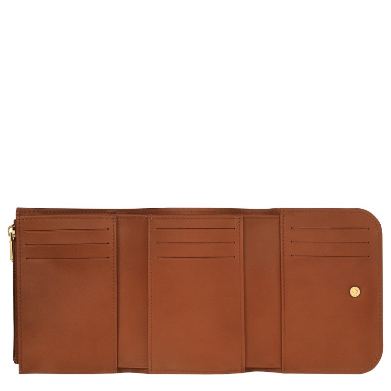 Longchamp Box-trot Wallet Cognac | 24163-DYGQ