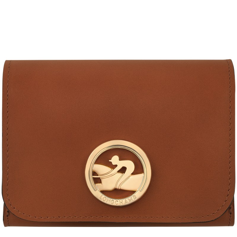 Longchamp Box-trot Wallet Cognac | 24163-DYGQ