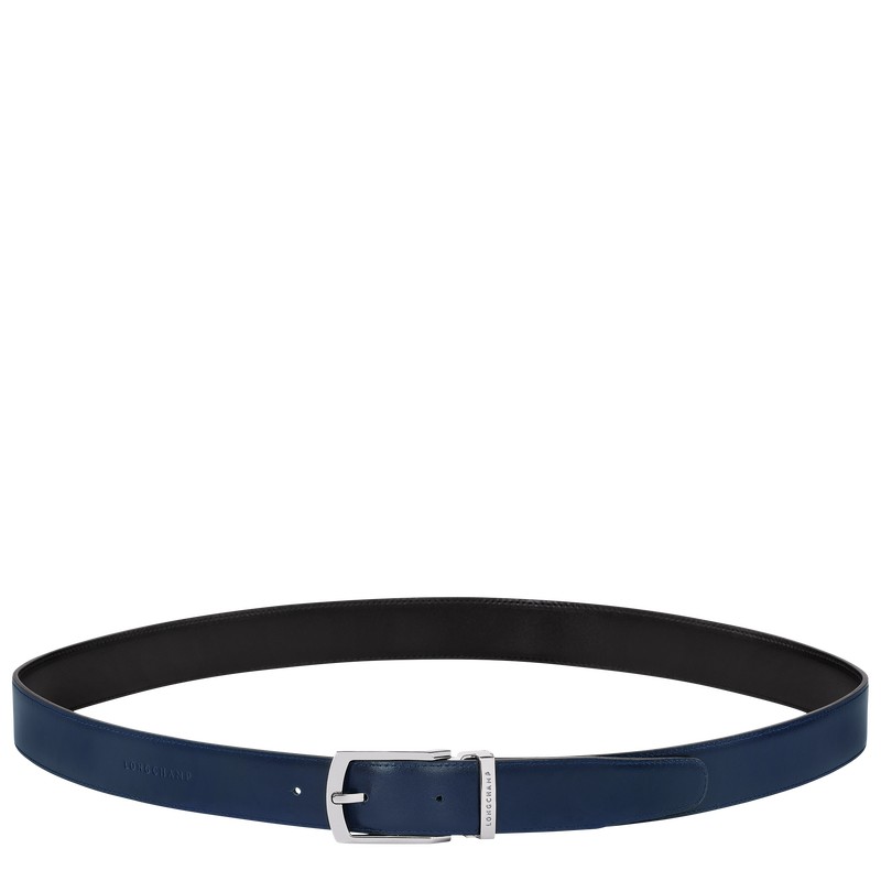 Longchamp Delta Box Belt Siyah Lacivert | 94127-MRSD