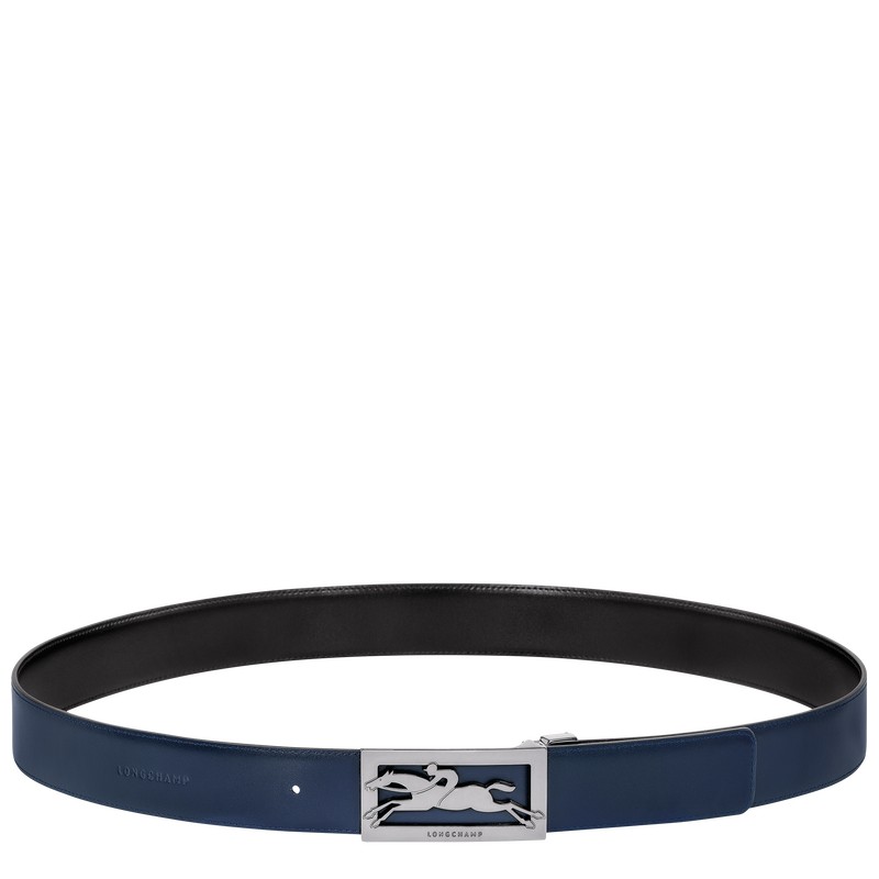 Longchamp Delta Box Belt Siyah Lacivert | 79624-NUDR