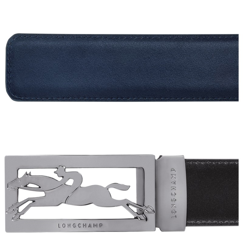 Longchamp Delta Box Belt Siyah Lacivert | 79624-NUDR