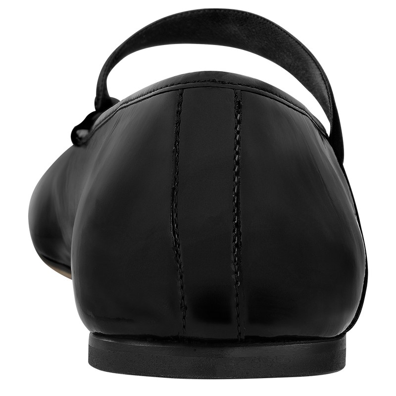 Longchamp Energy Ballerinas Siyah | 01685-RKZP