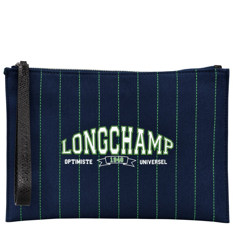 Longchamp Essential Pouch Lacivert | 37089-SZQJ