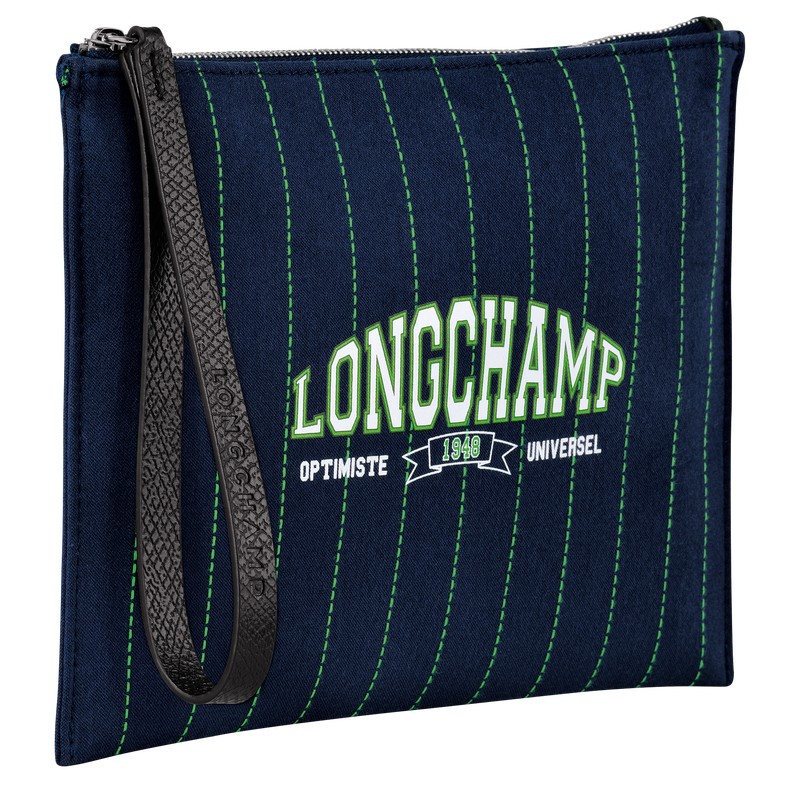 Longchamp Essential Pouch Lacivert | 94657-PEXM