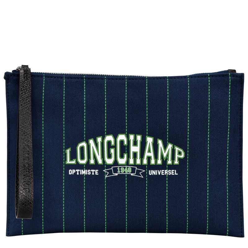 Longchamp Essential Pouch Lacivert | 94657-PEXM