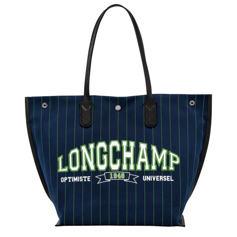 Longchamp Essential Tote Bag Lacivert | 93105-IFHW