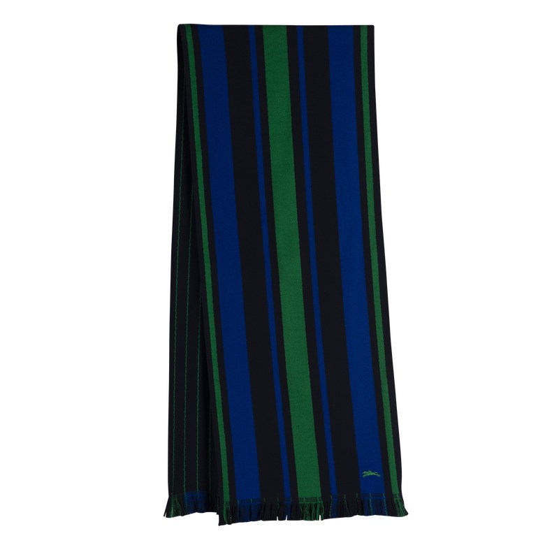 Longchamp Essential University Scarf Lacivert | 83794-HNWV