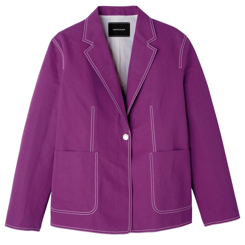 Longchamp Jacket Violet | 621-DIKHLG