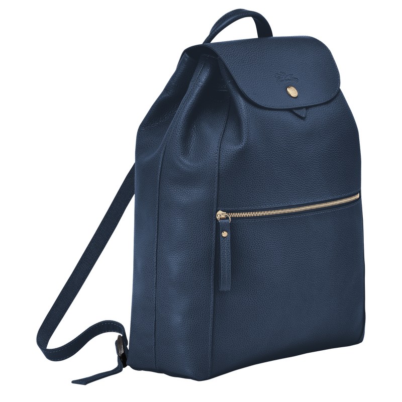 Longchamp Le Foulonné Backpack Lacivert | 12589-UDCF