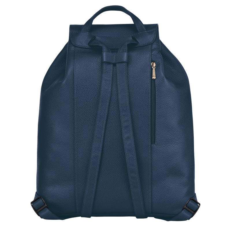 Longchamp Le Foulonné Backpack Lacivert | 12589-UDCF