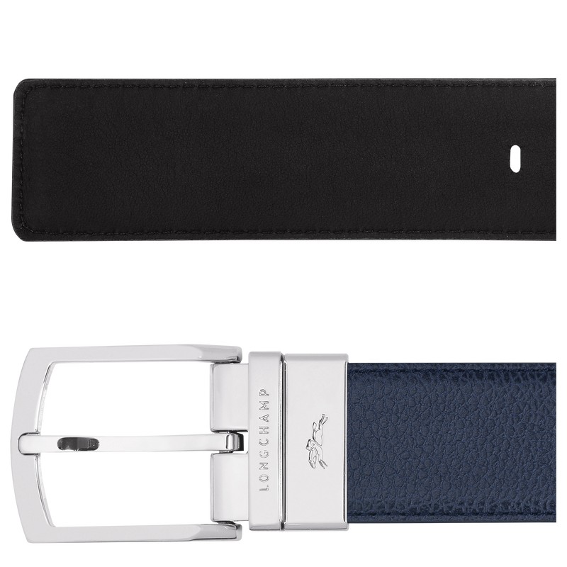 Longchamp Le Foulonné Belt Lacivert Siyah | 54968-OSYW