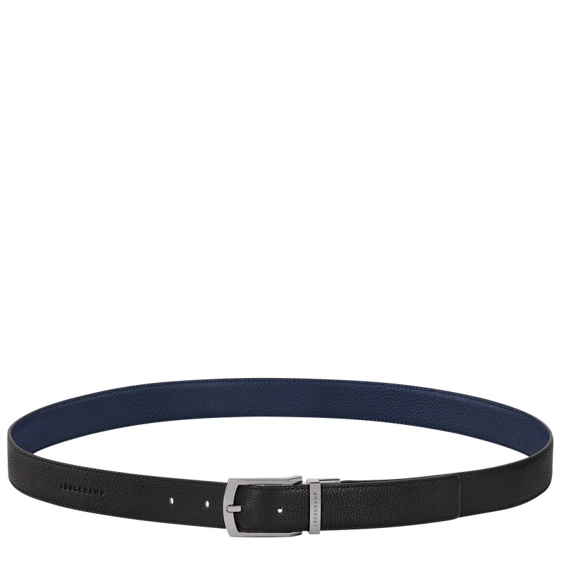 Longchamp Le Foulonné Belt Siyah Lacivert | 47652-TXBS