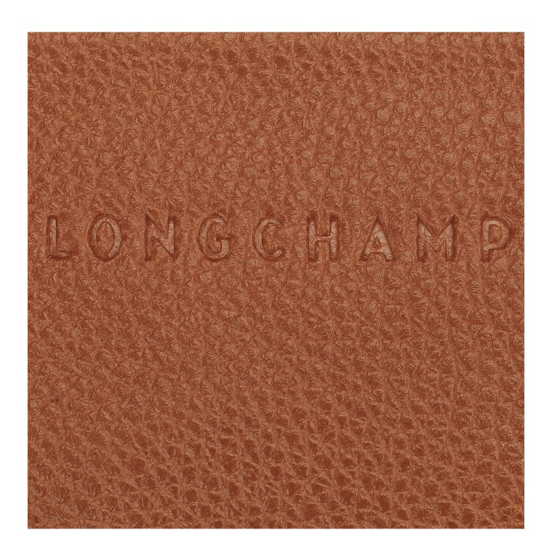 Longchamp Le Foulonné Card Holder Caramel | 95163-RPKU