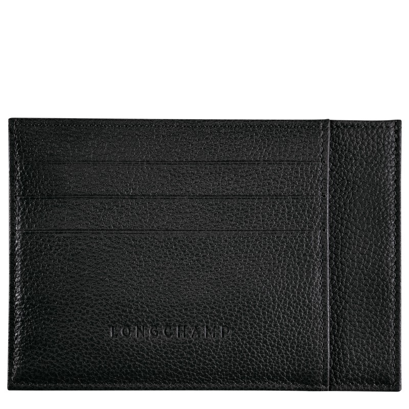 Longchamp Le Foulonné Card Holder Siyah | 80432-CXVH