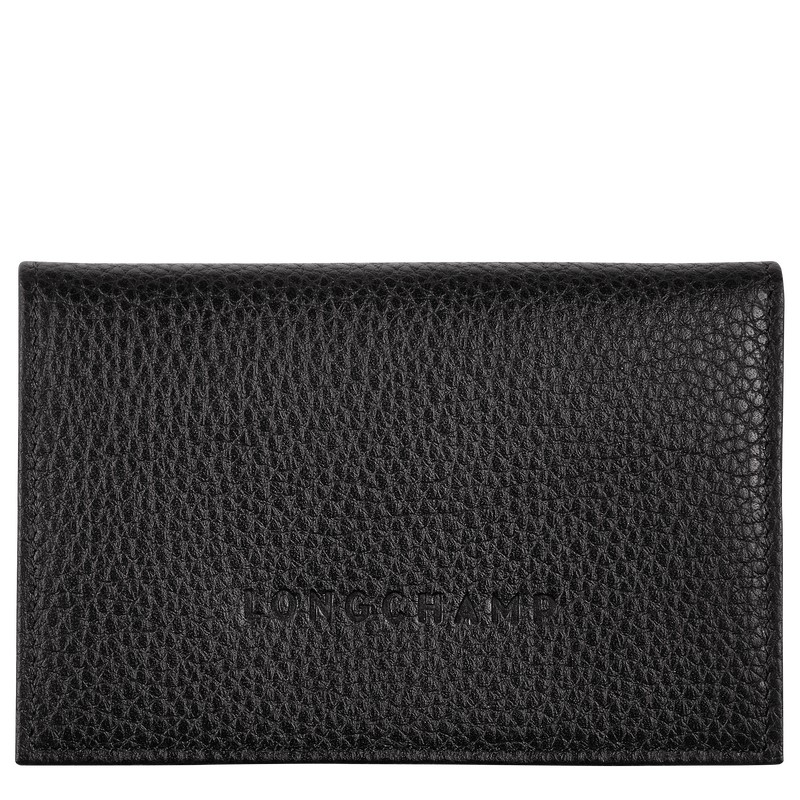 Longchamp Le Foulonné Card Holder Siyah | 68045-XMUK