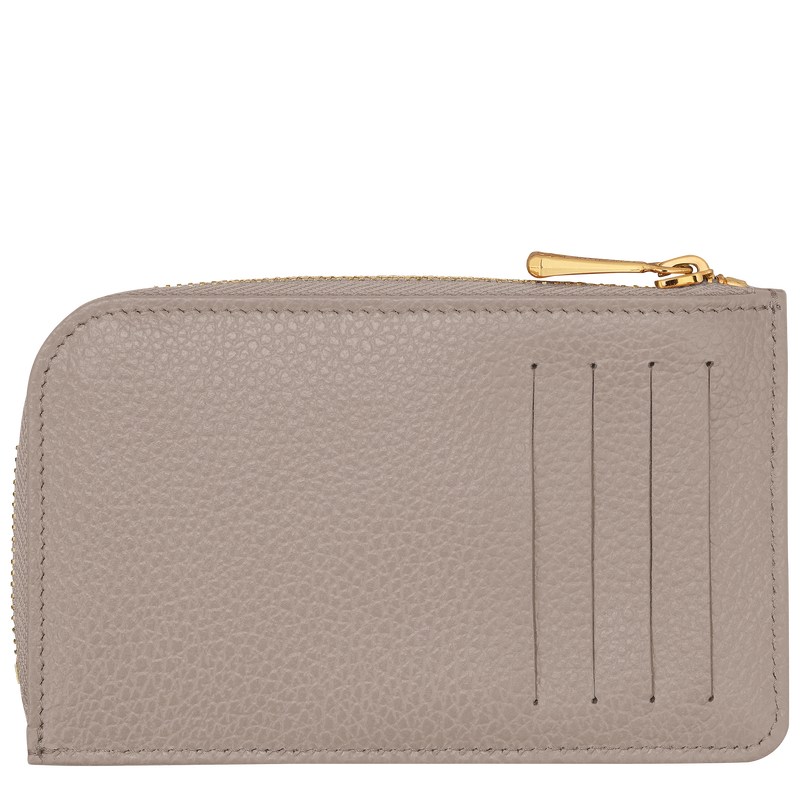 Longchamp Le Foulonné Card Holder Turtledove | 80914-JNIW