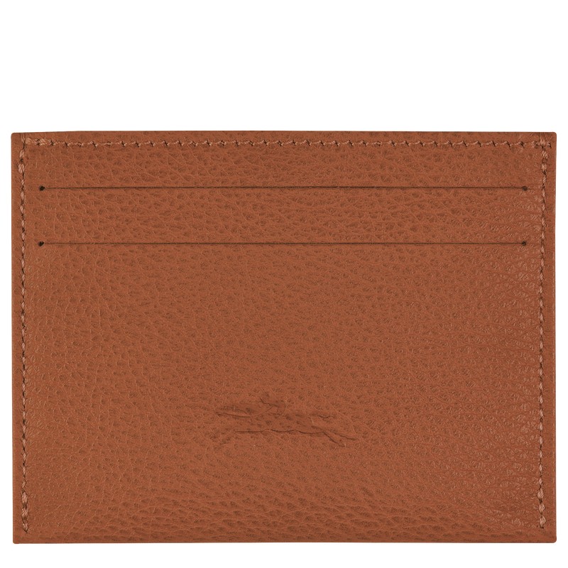 Longchamp Le Foulonné Cardholder Caramel | 05341-XDUO