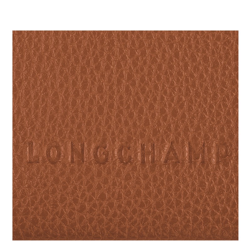 Longchamp Le Foulonné Cardholder Caramel | 05341-XDUO