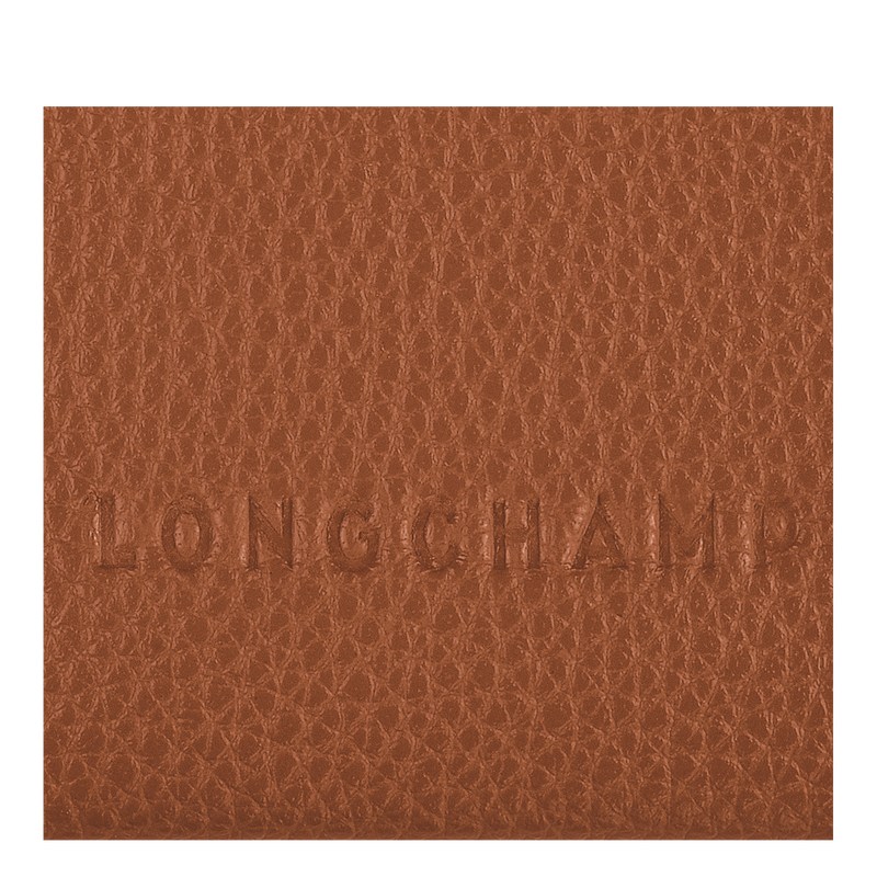 Longchamp Le Foulonné Cardholder Caramel | 29684-KCSW