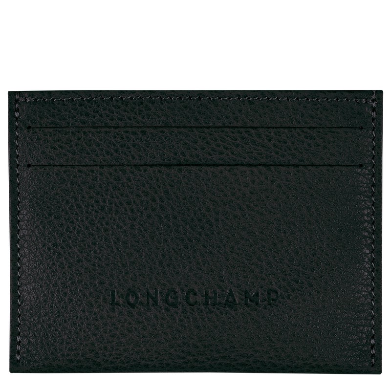 Longchamp Le Foulonné Cardholder Siyah | 48126-DFLG