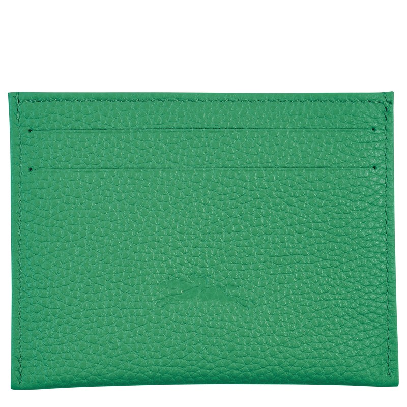 Longchamp Le Foulonné Cardholder Yeşil | 56749-AROX