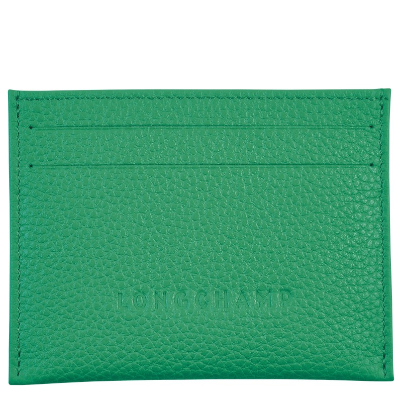 Longchamp Le Foulonné Cardholder Yeşil | 56749-AROX