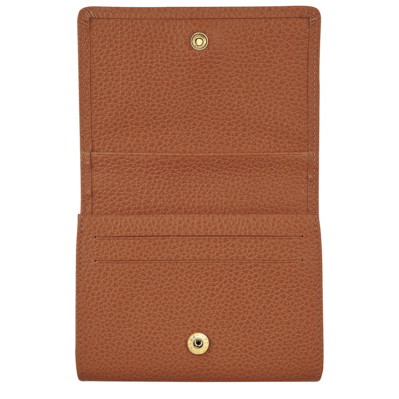 Longchamp Le Foulonné Coin Purse Caramel | 89347-KULF