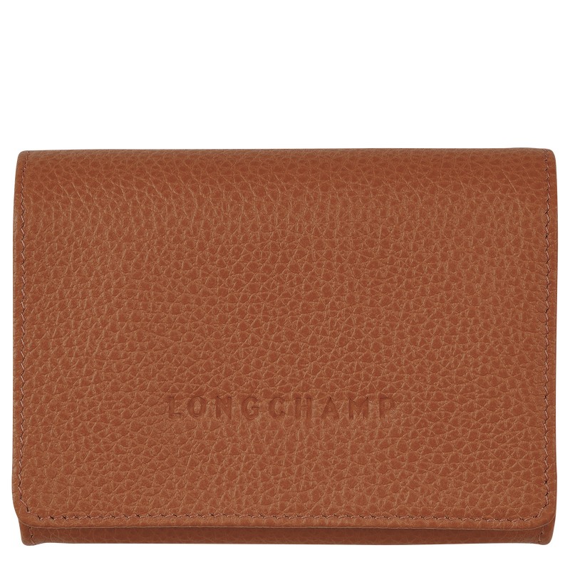 Longchamp Le Foulonné Coin Purse Caramel | 89347-KULF