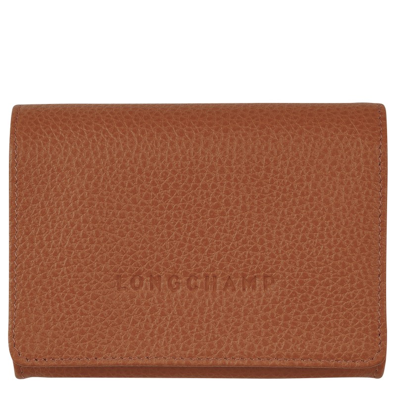 Longchamp Le Foulonné Coin Purse Caramel | 20641-BPRI